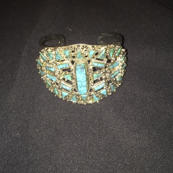 Turquoise silver bangle - Picture 4 of 7